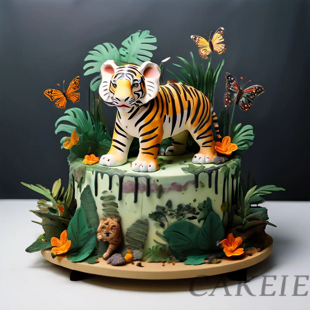 Tiger King Jungle Cake